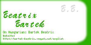 beatrix bartek business card